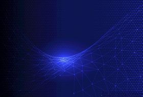 蓝色梦幻线条科技渐变背景