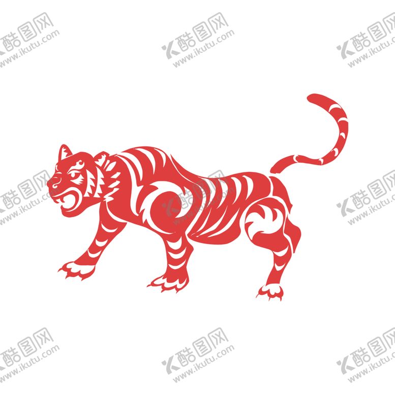 编号：65882901202018397643【酷图网】源文件下载-虎年剪纸图片 