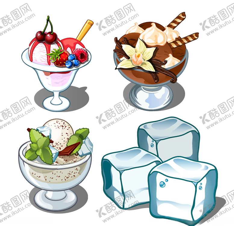 编号：51082707091737364355【酷图网】源文件下载-夏天冰淇淋矢量素材
