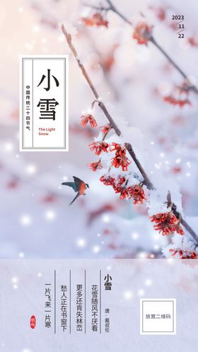 小雪节气手机朋友圈宣传海报