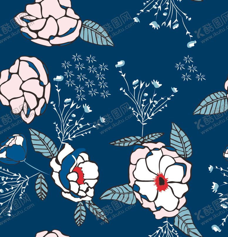 编号：71077909170403466752【酷图网】源文件下载-大牌手绘花印花水彩花数