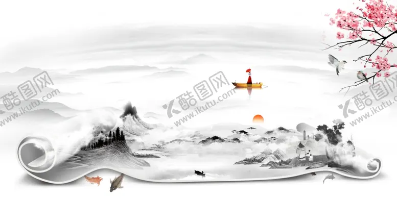 编号：29104304212227457053【酷图网】源文件下载-中国风水墨山水画
