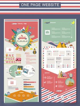 多彩单页网站设计模板