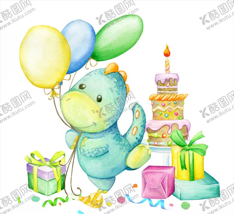 编号：83378810090547388808【酷图网】源文件下载-生日恐龙