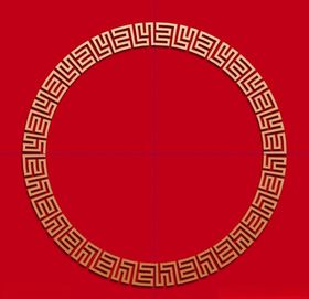 中国风边框金色