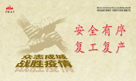 安全有序复工复产横版PS