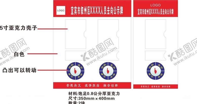 编号：47294006280301208242【酷图网】源文件下载-人员流动去向牌