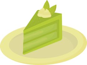 抹茶相关卡通矢量图绿色