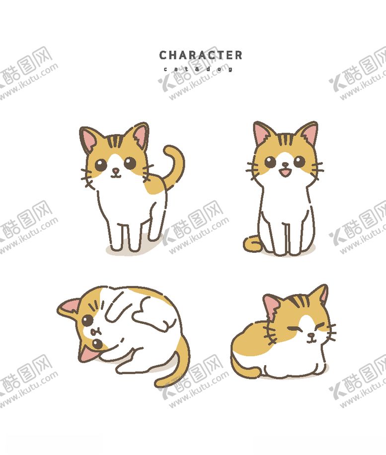 编号：44426210301506276532【酷图网】源文件下载-卡通小猫