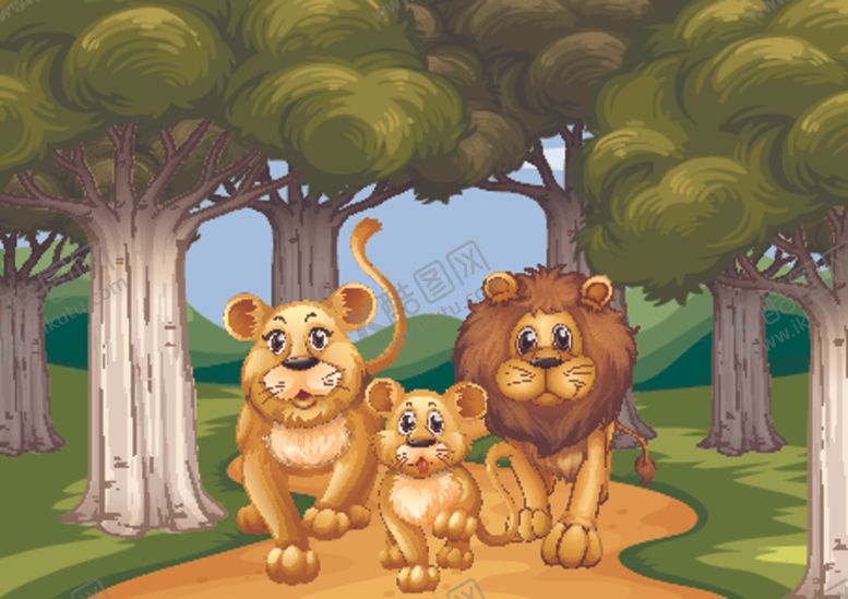 编号：46024909091825526862【酷图网】源文件下载-卡通动物插画