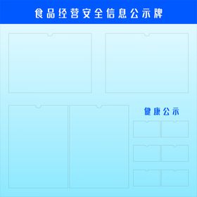 食品经营安全信息公示牌