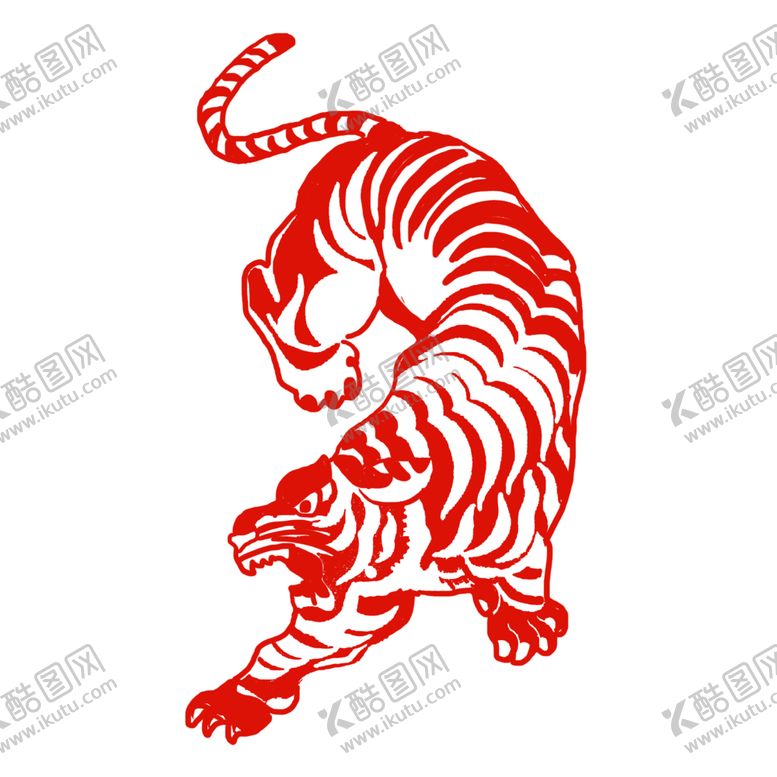 编号：47073002122229141594【酷图网】源文件下载-  虎年剪纸图片 