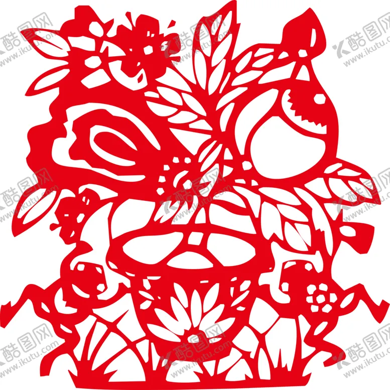 编号：11950101292233382839【酷图网】源文件下载-新年喜庆剪纸PNG免扣素材