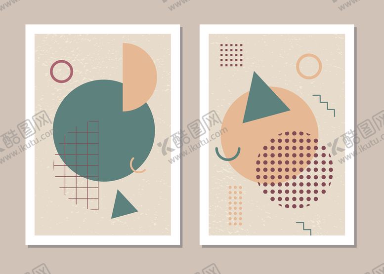 编号：26900810120414469041【酷图网】源文件下载-几何抽象艺术装饰画