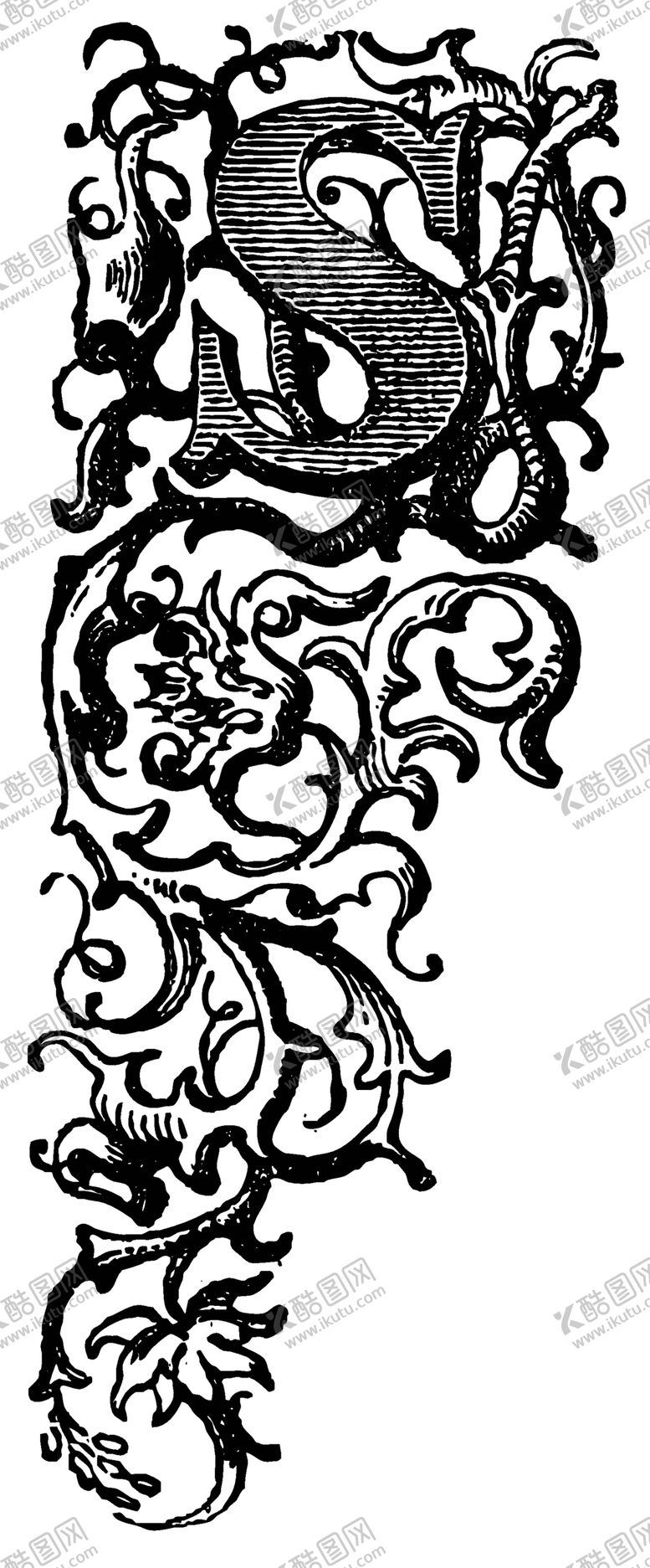 编号：65037509151252251538【酷图网】源文件下载-矢量英文复古装饰字母素材