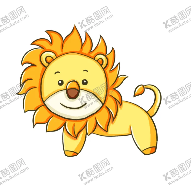 编号：44226902221735245403【酷图网】源文件下载-卡通狮子插画