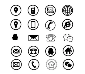 电话地址小图标元素矢量文件