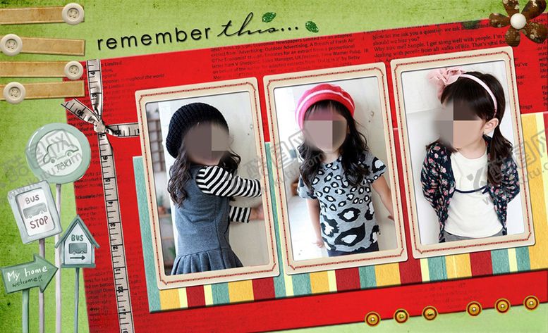 编号：72868609210428263319【酷图网】源文件下载-童年儿童周岁纪念相册PSD模板