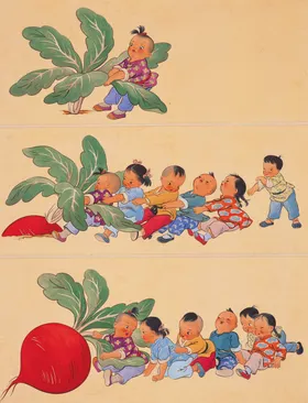 黑白版画日用品插图