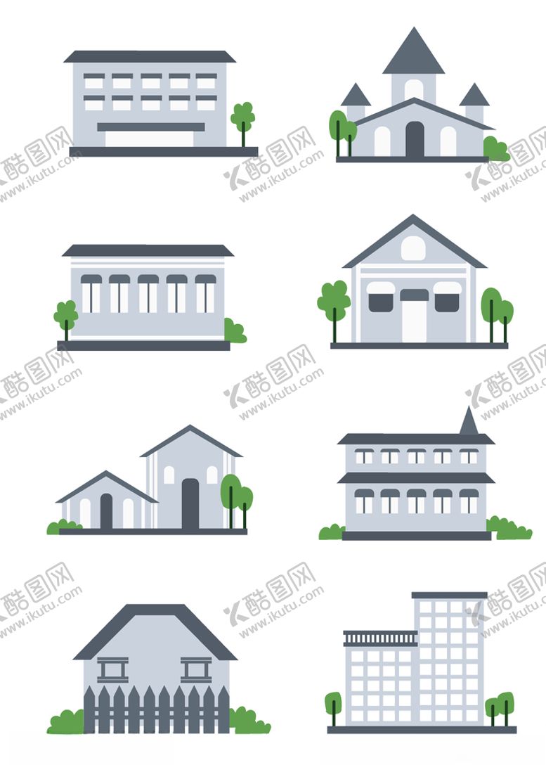 编号：35432009150023511216【酷图网】源文件下载-卡通建筑房子