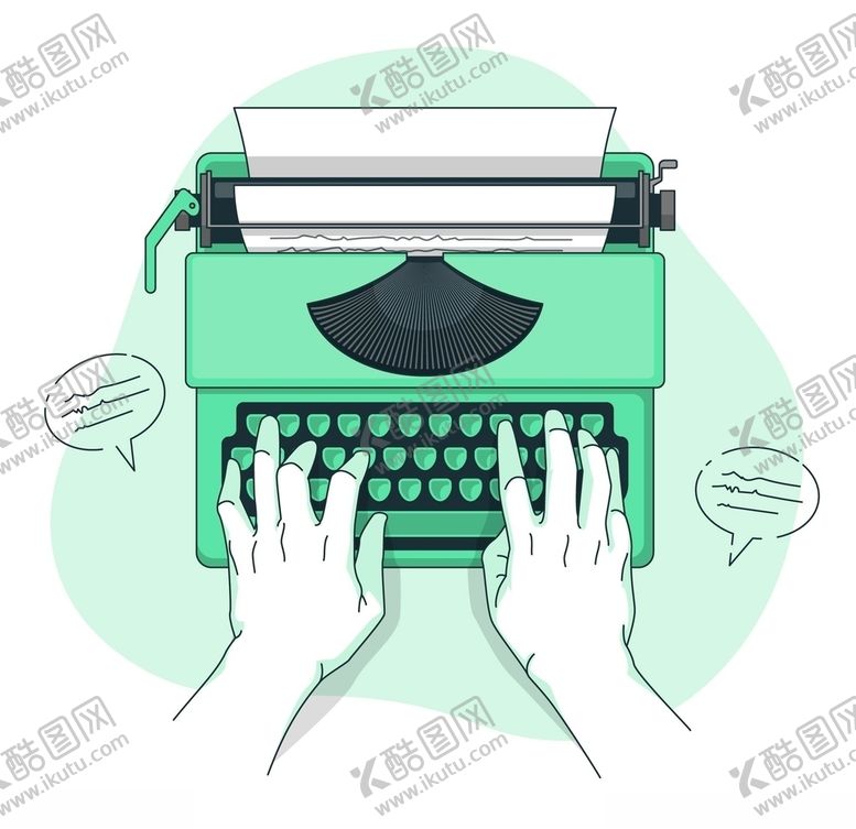 编号：84273205120313167236【酷图网】源文件下载-复古手绘打字机插画