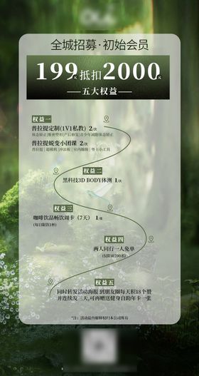 瑜伽机构权益卡项海报