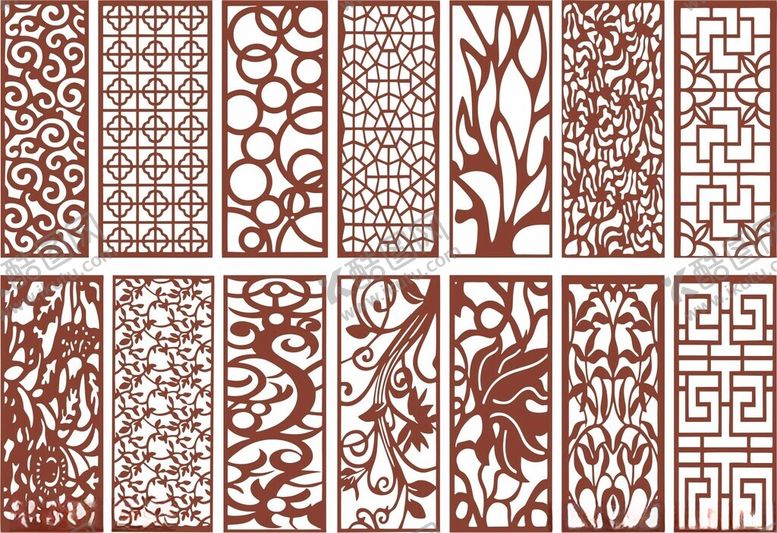 编号：64292009201741596580【酷图网】源文件下载-中式雕花图案设计集合
