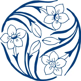 中国风古典青花瓷图案陶董鸟画器