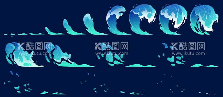 编号：56317209290336550953【酷图网】源文件下载-海浪水花创意素材