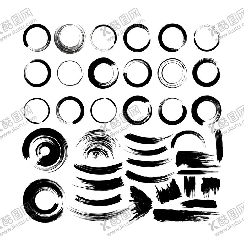 编号：22802607020937371832【酷图网】源文件下载-矢量笔刷笔触笔刷毛笔笔刷