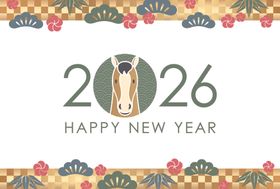 2026新年贺卡马年素材