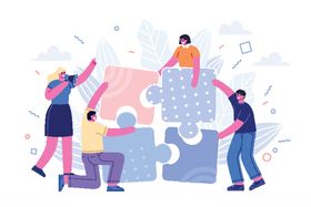 人物插图扁平办公人物矢量插图