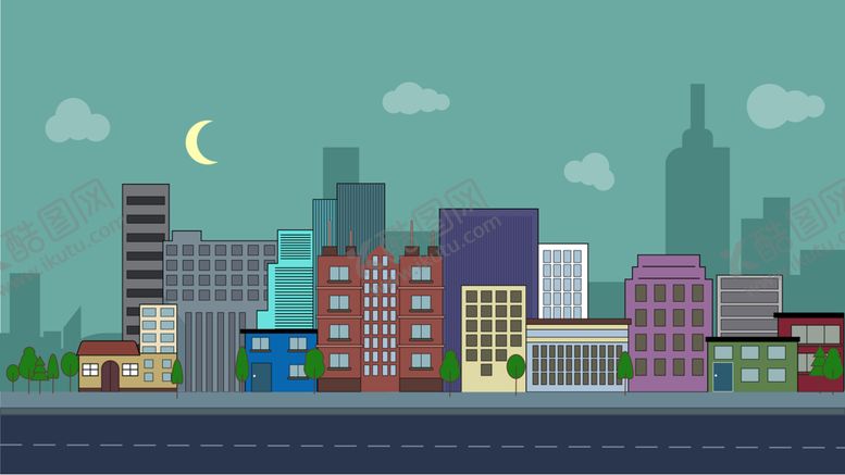 编号：12278707011803229610【酷图网】源文件下载-城市景观插图