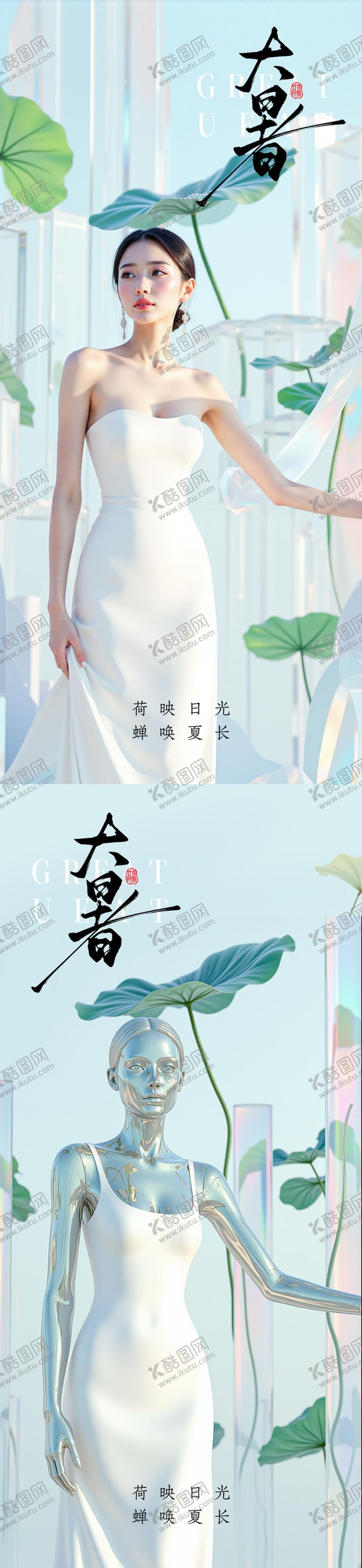 编号：61567207211226438122【酷图网】源文件下载-大暑 节气系列海报