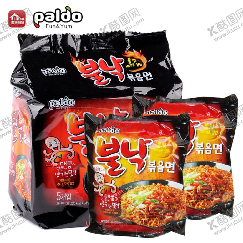 编号：90298109241148515774【酷图网】源文件下载-八道火辣章鱼干拌面（5连包）