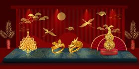 复古风舞台装饰场景