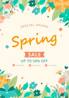 spring春季特卖折扣促销