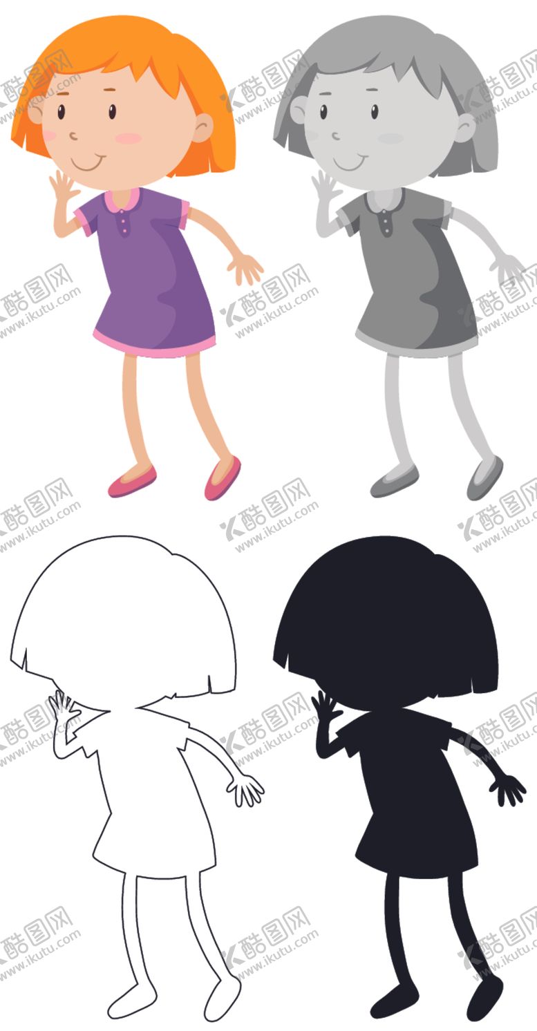 编号：89765310051209121761【酷图网】源文件下载-矢量人物景素材