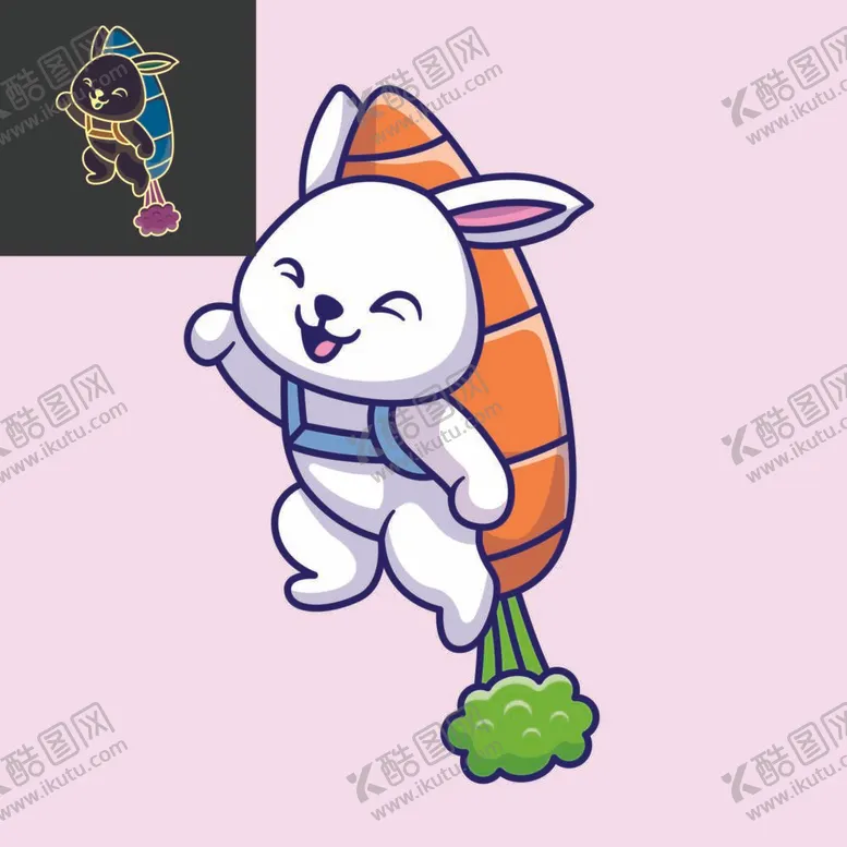 编号：40861909300505475793【酷图网】源文件下载-矢量宇航员兔子