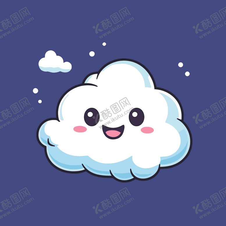 编号：63242102042323311334【酷图网】源文件下载-可爱白云卡通绘画儿童插画