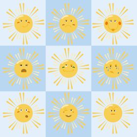 太阳表情素材