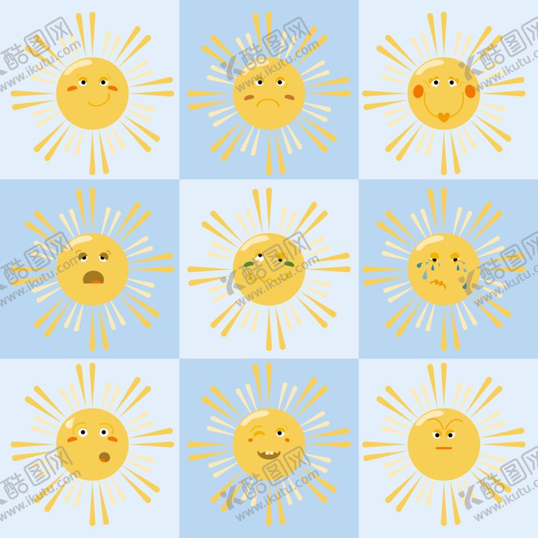 编号：20351904271758289820【酷图网】源文件下载-太阳表情素材