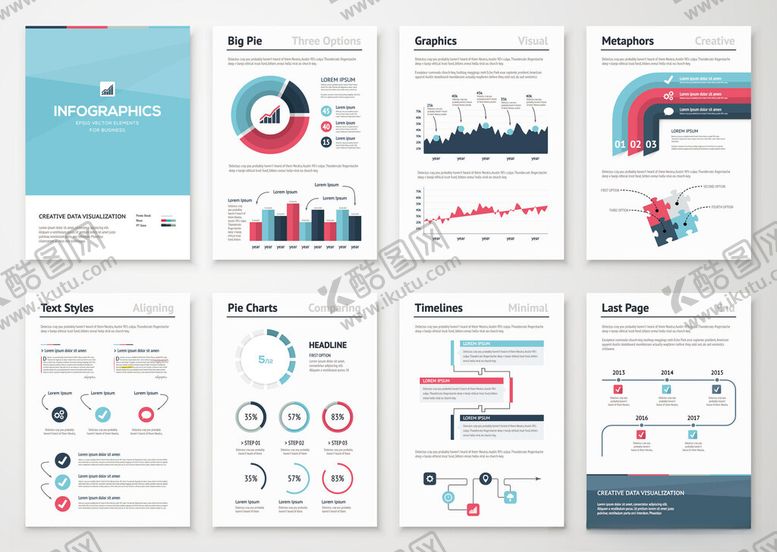 编号：87097004061836595891【酷图网】源文件下载-多样商务图表模板集合