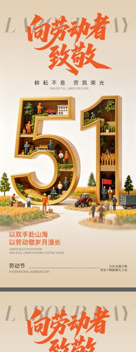 五一劳动节海报背景