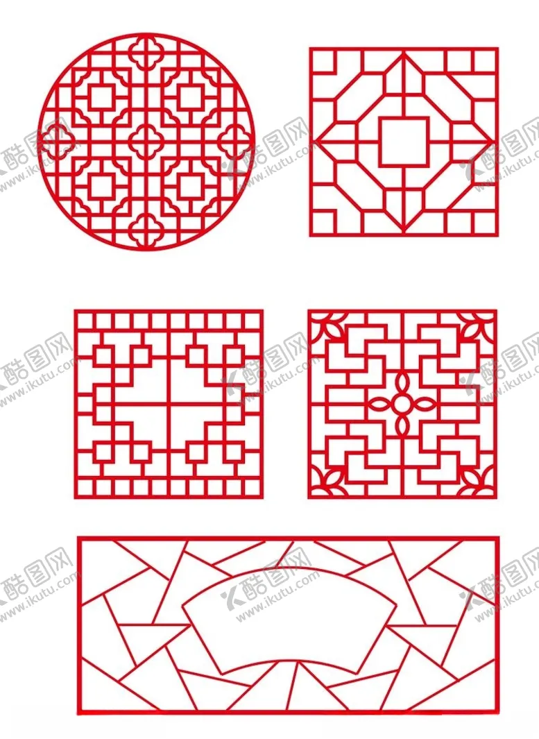 编号：60834312181924102235【酷图网】源文件下载-窗格古典花纹