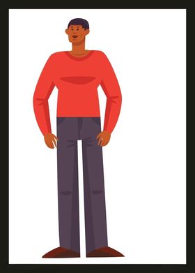 手绘男人男孩动画卡通动画