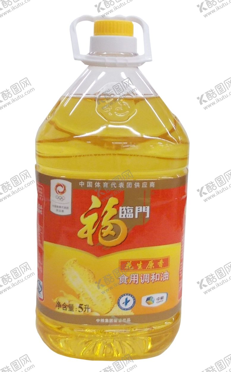 编号：64880305140424593557【酷图网】源文件下载-福临门花生调和油5L