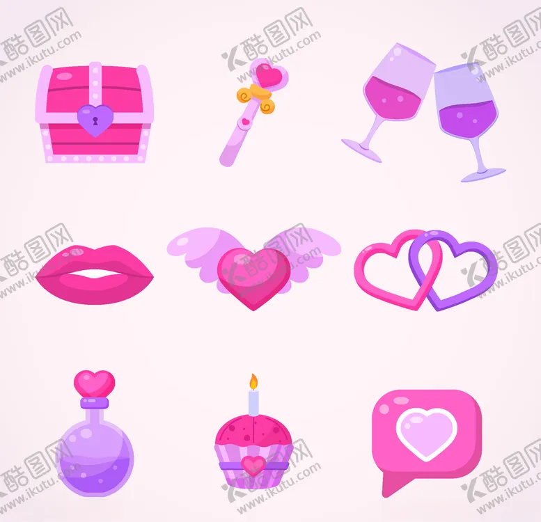 编号：59778707011336098539【酷图网】源文件下载-浪漫情人节元素