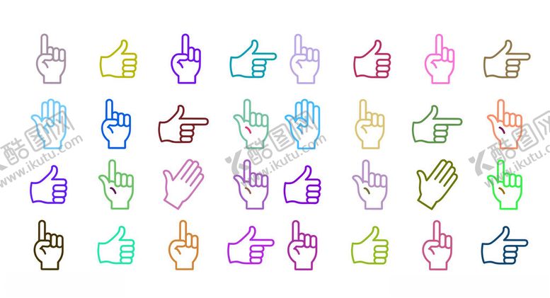 编号：85816504011451273250【酷图网】源文件下载-手势图案
