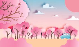 小清新简约创意海报图片花开高乡村